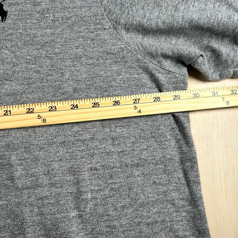 Polo Ralph Lauren Men 3XLT Gray Short Sleeve Pony Logo Jersey Polo Big Tall
